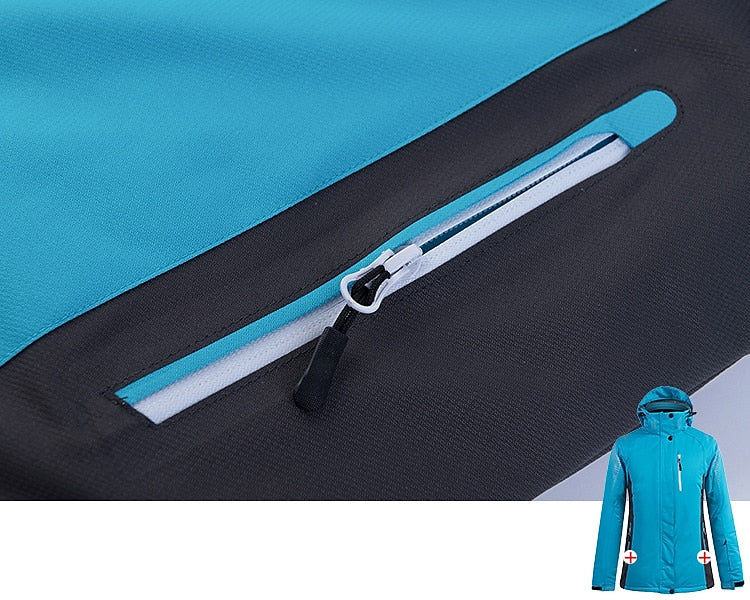 Men's Women's Hoodie Jacket Ski Jacket Outdoor Winter Thermal Warm Adjustable Waterproof Windproof Detachable Hood Windbreaker Winter Jacket for Skiing Camping / Hiking Snowboarding Ski