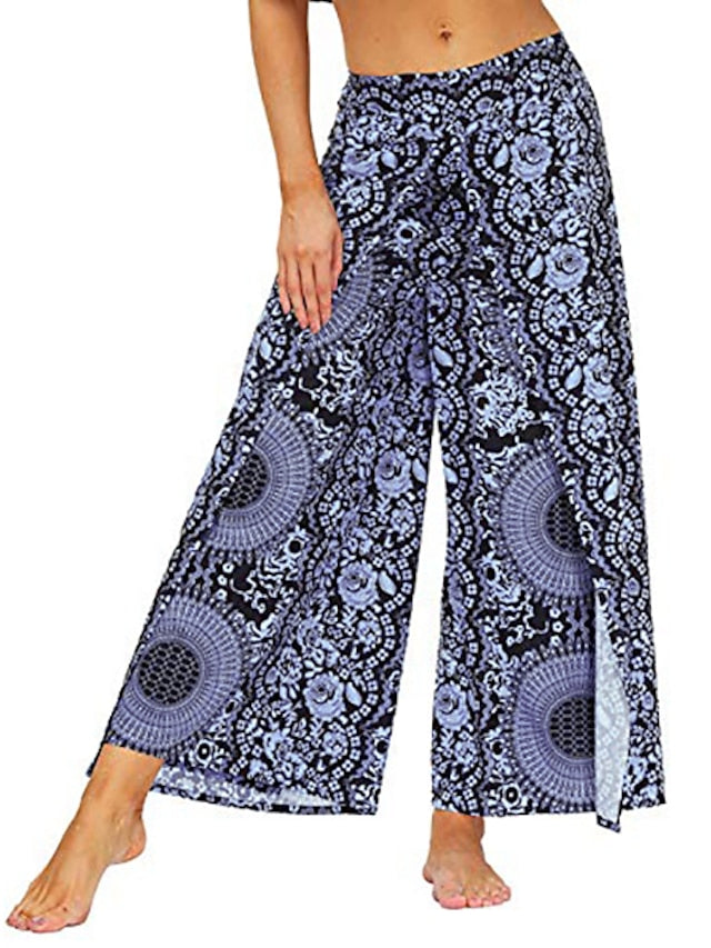 Harem Pants Hippie Pants Pump Yoga Pants Boho Smocked Waist with Pockets Leisure Elastic Waistband - LuckyFash™