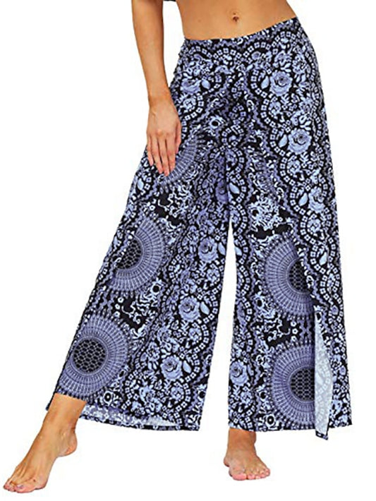 Harem Pants Hippie Pants Pump Yoga Pants Boho Smocked Waist with Pockets Leisure Elastic Waistband - LuckyFash™