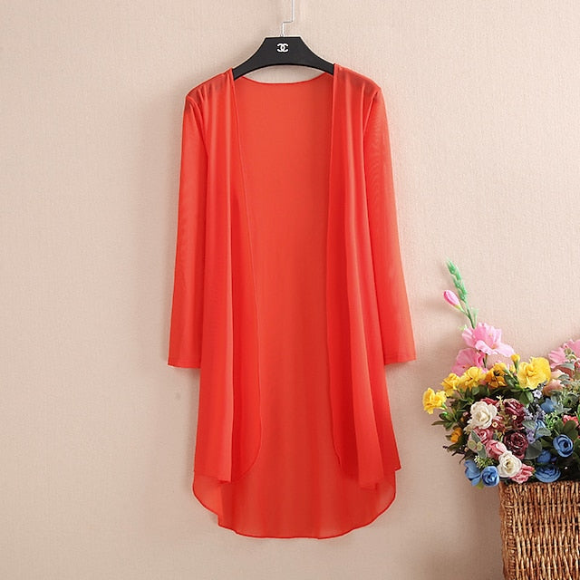 Women's Cardigans Outdoor Street Dailywear Spring Fall Long Cardigans Regular Fit Breathable Lightweight Simple Casual Cardigans Long Sleeve Solid Color Pure Color Slim Fit Black White Wine