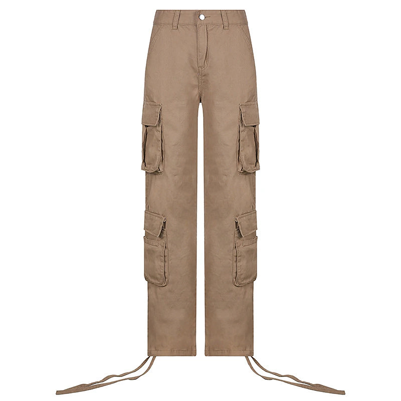 Women's Cargo Pants Normal Cotton Blend Plain Maillard Black Green Fashion Mid Waist Full Length Office Autumn / Fall