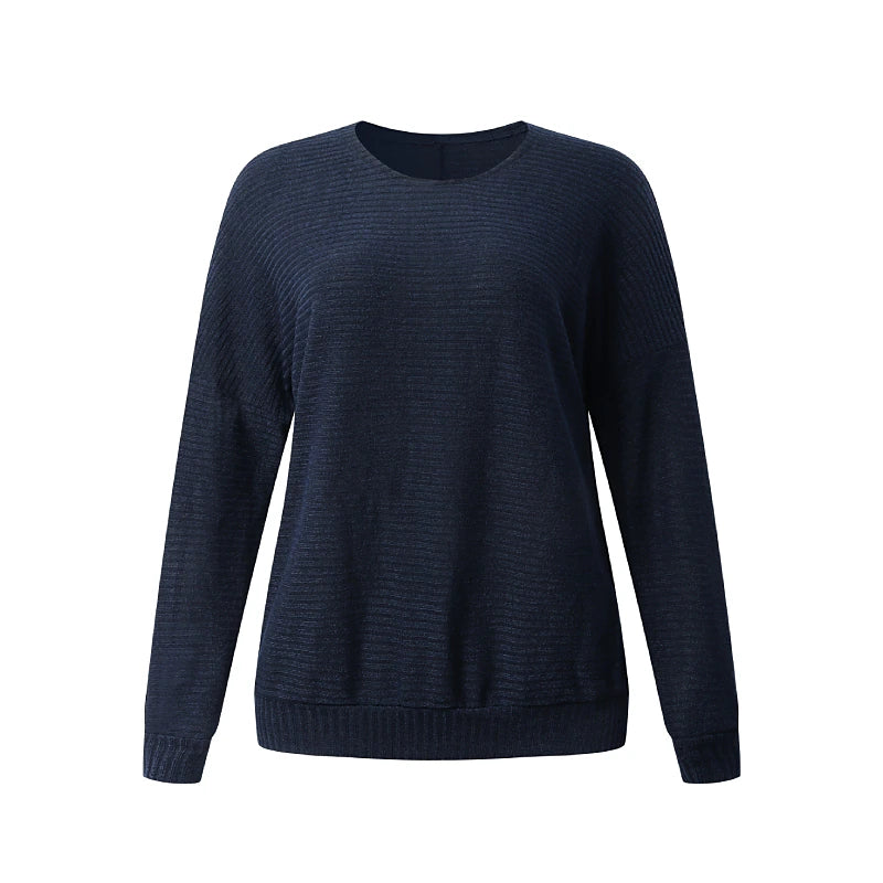 Women's Pullover Knitted Solid Color Stylish Basic Casual Long Sleeve Batwing Sleeve Regular Fit Regular Sweater Cardigans Boat Neck Fall Winter Blue Wine Black / Going out