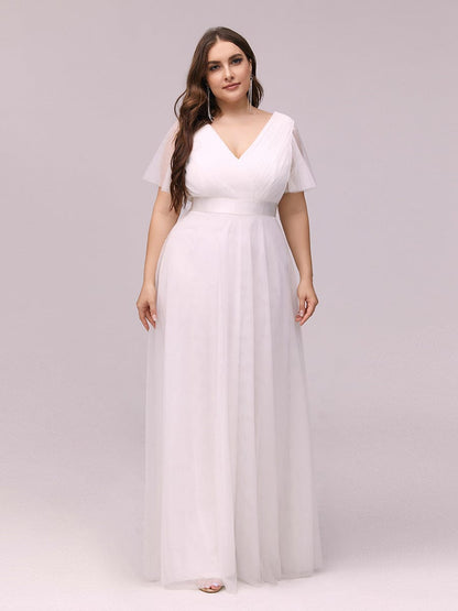 V-Neck A-Line Bridesmaid Gown for Women