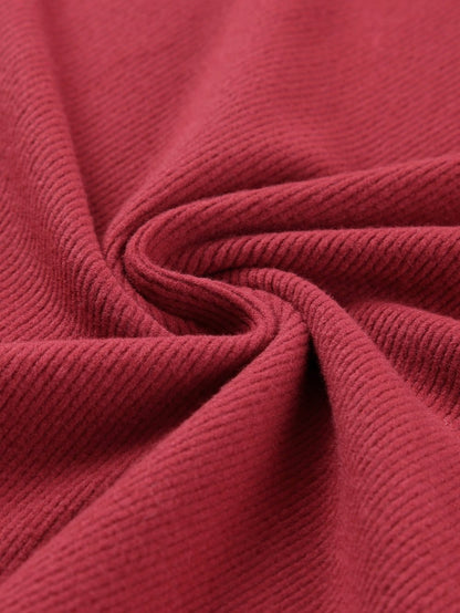 V-Neck Printed Casual Blouse with Long Sleeves