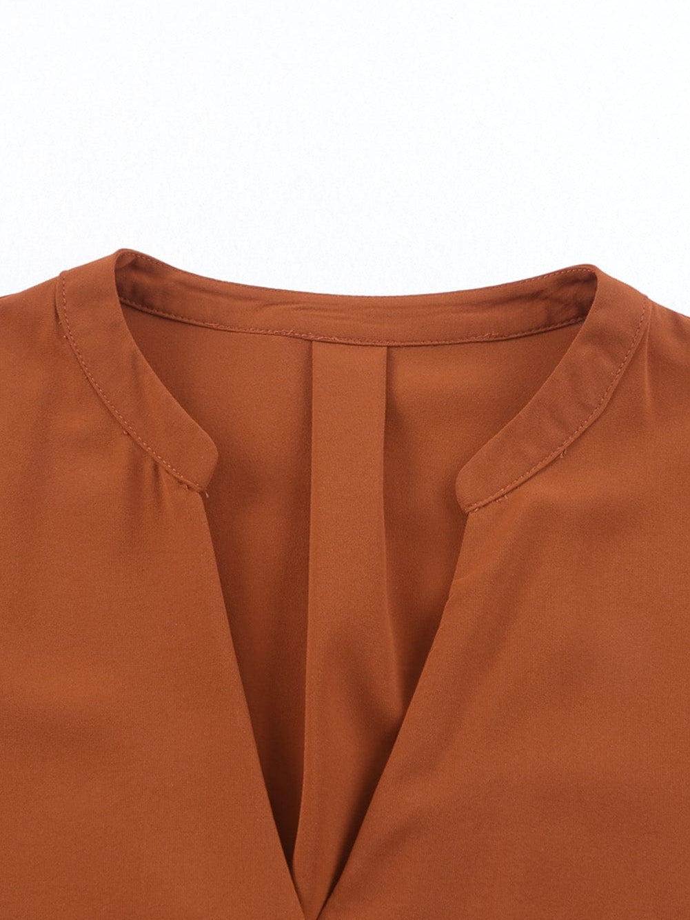 V Neck Ruffle Sleeve Shirt Dress with Split Detail