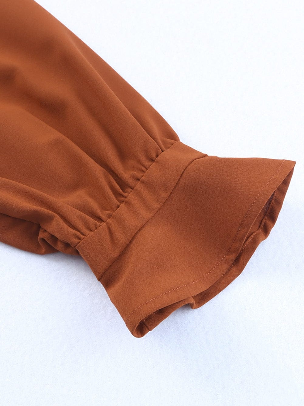 V Neck Ruffle Sleeve Shirt Dress with Split Detail