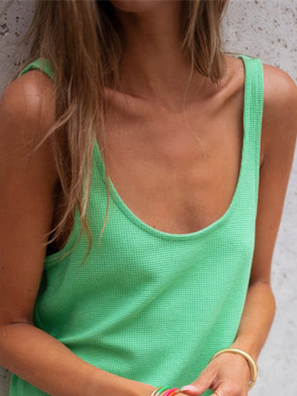 Versatile Solid Color Casual Mini Dress