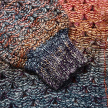 Women's Cardigan Sweater Shirt Collar Chunky Crochet Knit Polyester Pocket Knitted Fall Winter Long Outdoor Daily Going out Stylish Casual Soft Long Sleeve Color Gradient Purple S M L