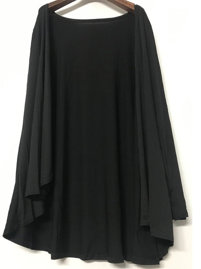 Women's Cardigan Sweater Open Front Ribbed Knit Polyester Oversized Fall Winter Daily Going out Weekend Stylish Casual Soft Long Sleeve Solid Color Black White Navy Blue M L XL