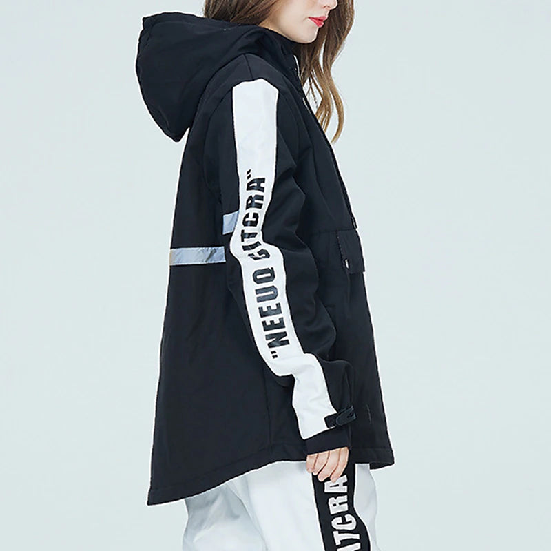 Men's Women's Hoodie Jacket Ski Jacket Outdoor Winter Thermal Warm Windproof Breathable Hooded Windbreaker Winter Jacket for Skiing Camping / Hiking Snowboarding Ski