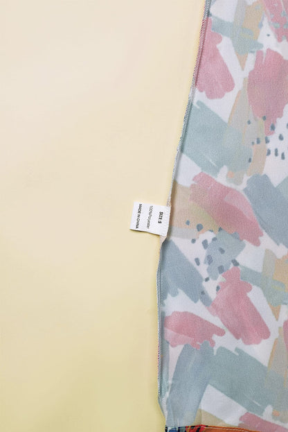 Vibrant Abstract Print Maxi Dress with Spaghetti Straps