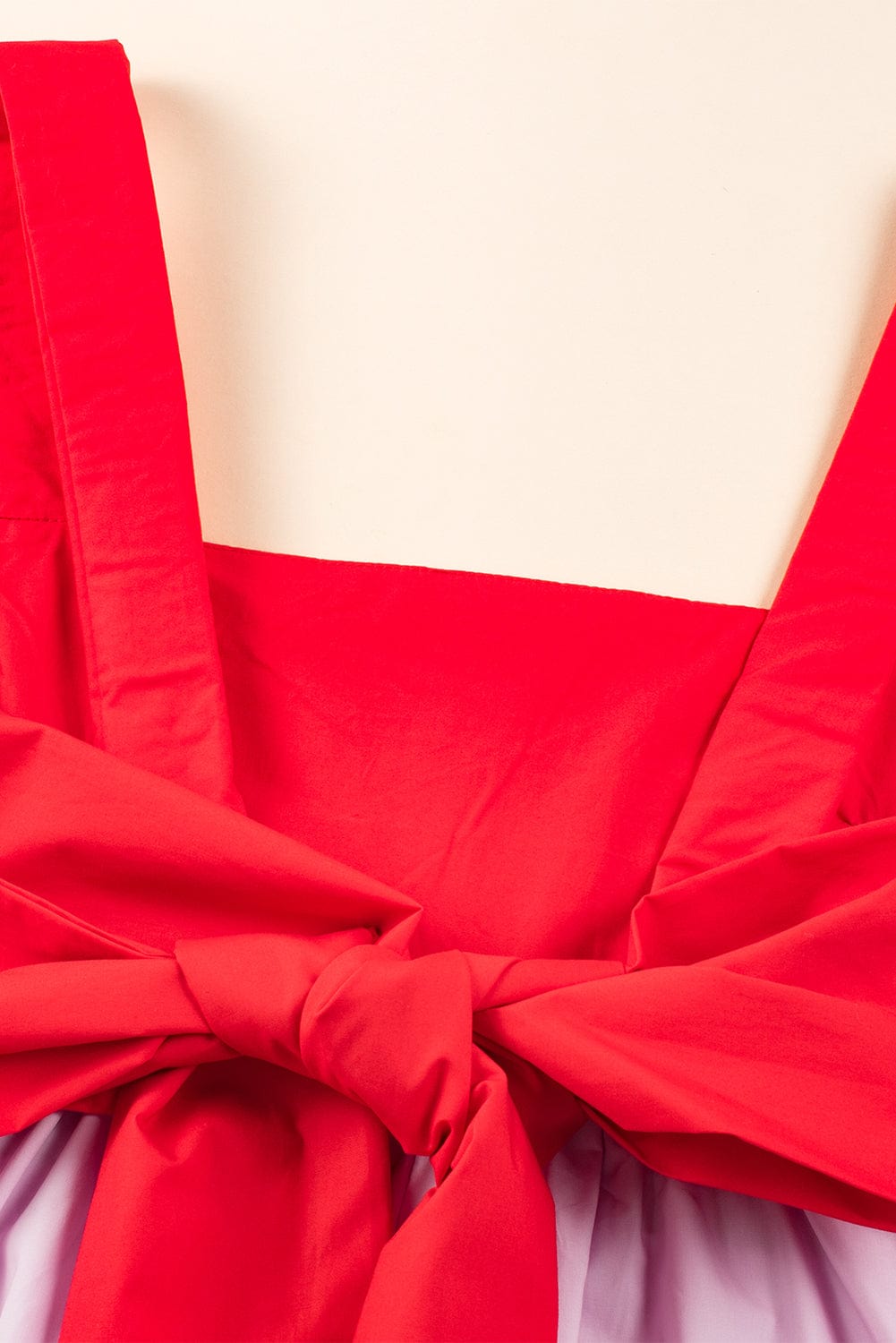 Vibrant Color Block Backless A-Line Summer Dress