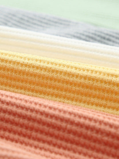 Vibrant Color Block V-Neck Waffle Knit Tank Top