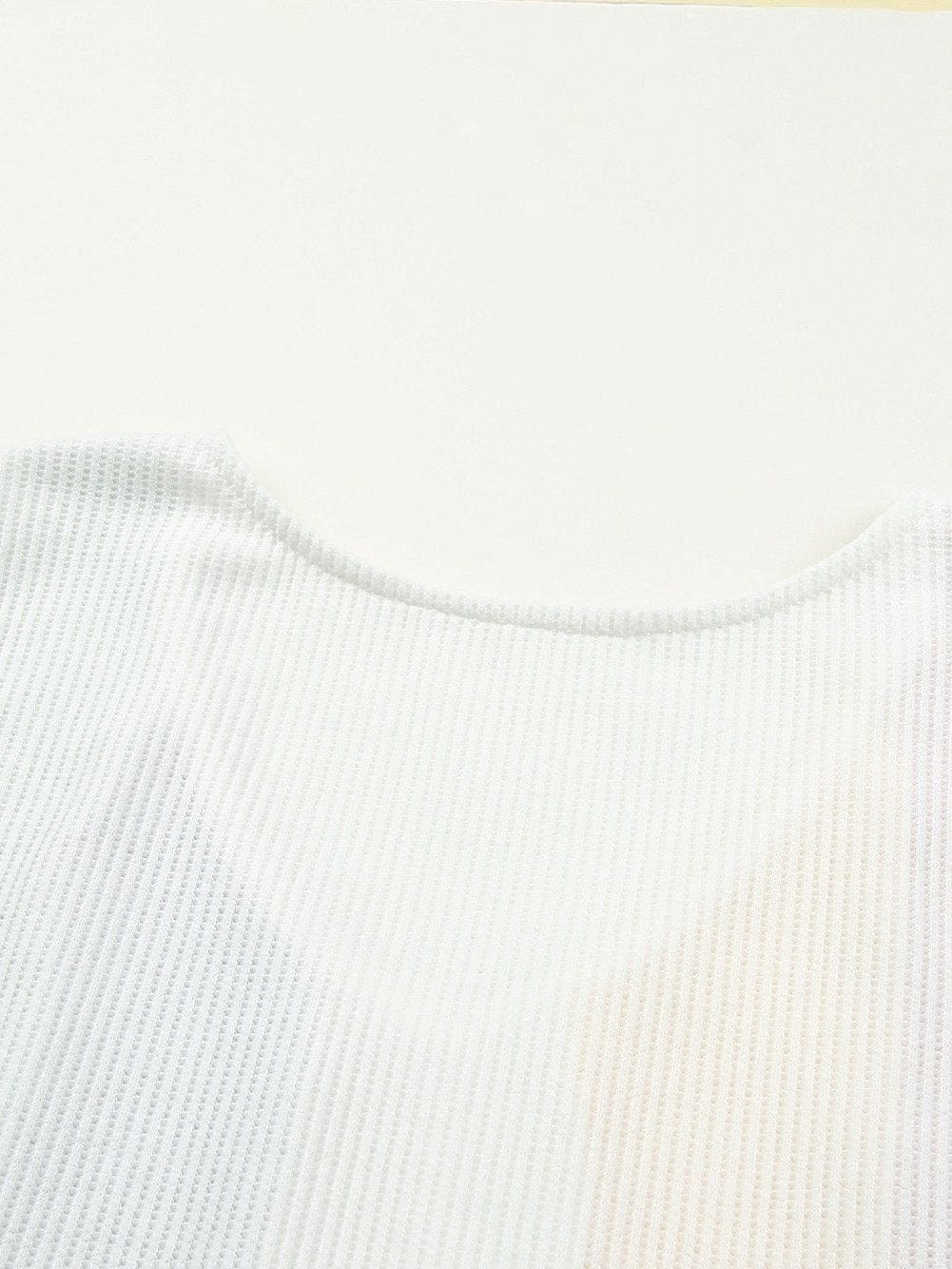 Vibrant Color Block V-Neck Waffle Knit Tank Top