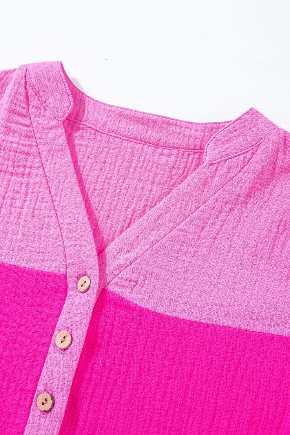 Vibrant Color Panel Ruffle Sleeve Mini Dress