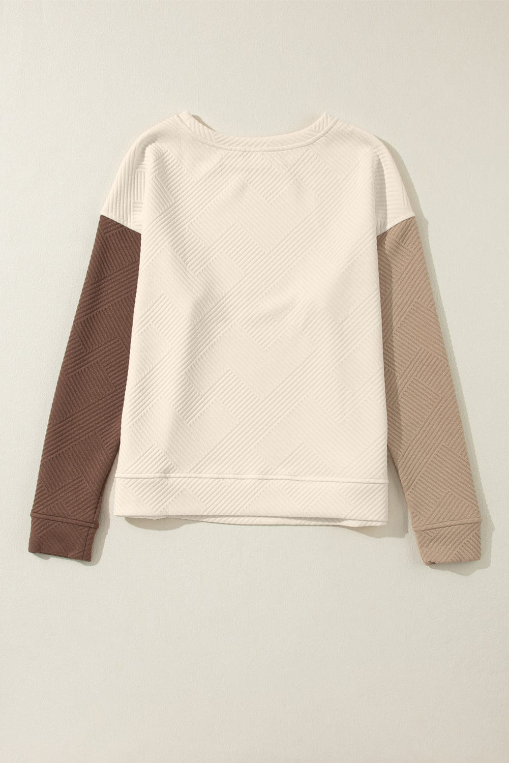 Vibrant Colorblock Textured Two-Piece Set with Long Sleeves