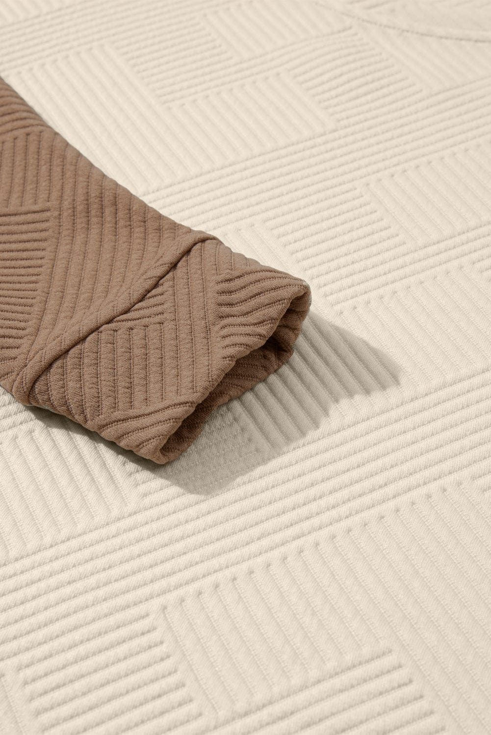 Vibrant Colorblock Textured Two-Piece Set with Long Sleeves