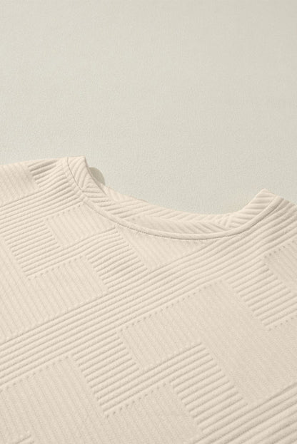 Vibrant Colorblock Textured Two-Piece Set with Long Sleeves