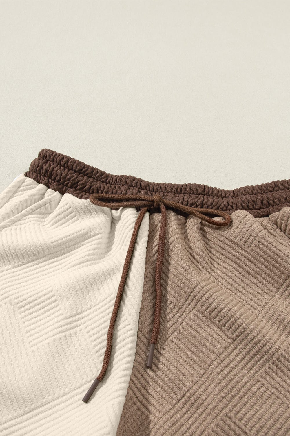 Vibrant Colorblock Textured Two-Piece Set with Long Sleeves