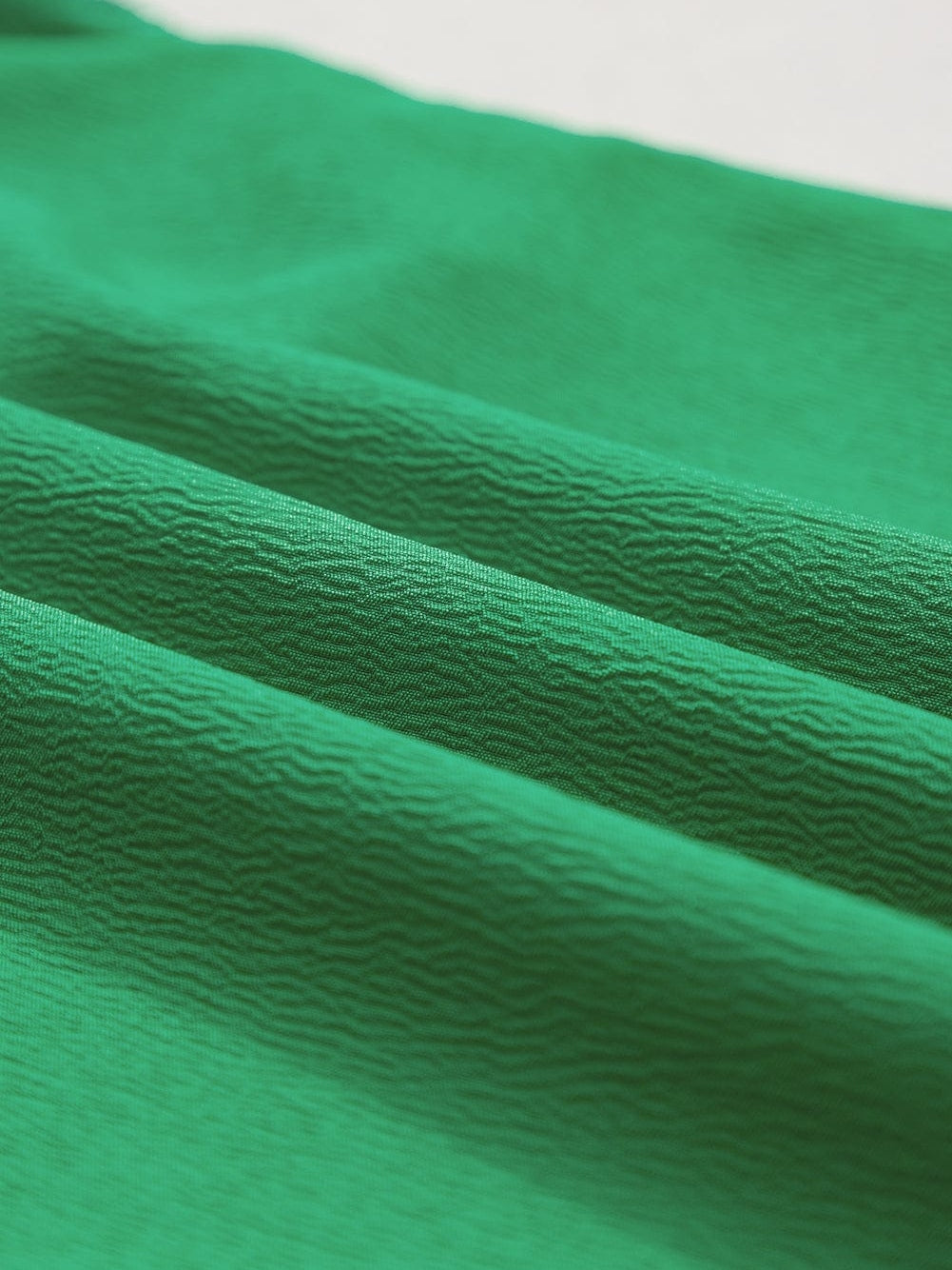 Vibrant Green Dual Tone Frilled Flutter Sleeve Top