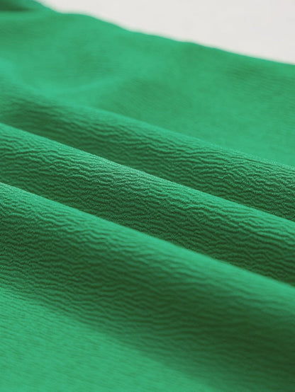 Vibrant Green Dual Tone Frilled Flutter Sleeve Top