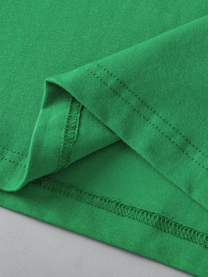 Vibrant Green Embroidered Puff Sleeve Blouse