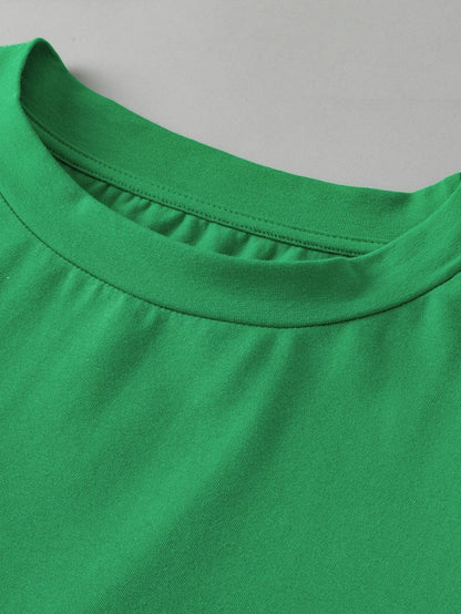 Vibrant Green Embroidered Puff Sleeve Blouse