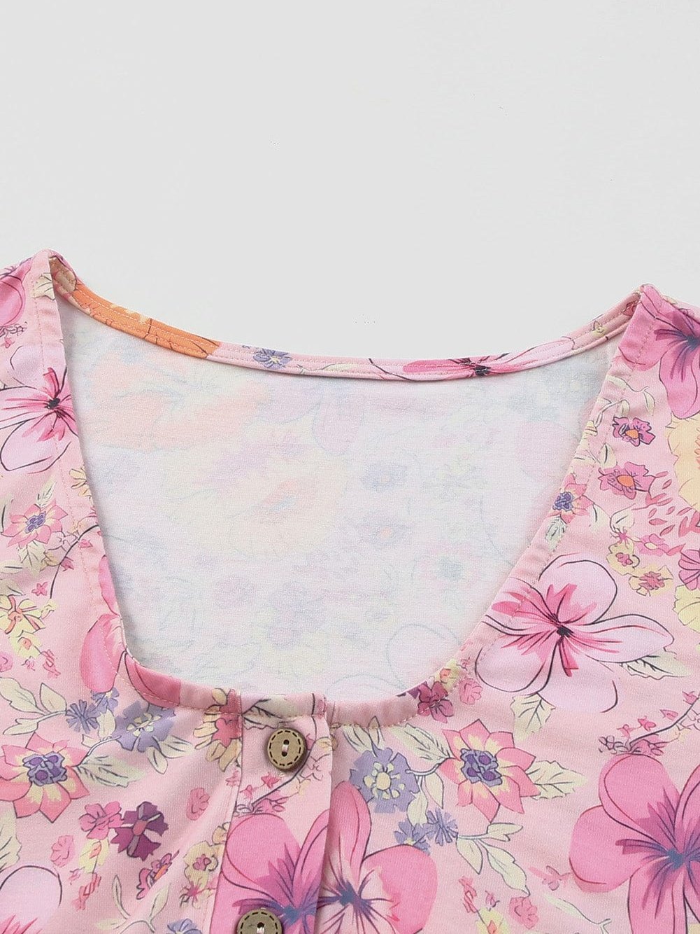 Vibrant Hibiscus Blossom Ruffled Mini Dress