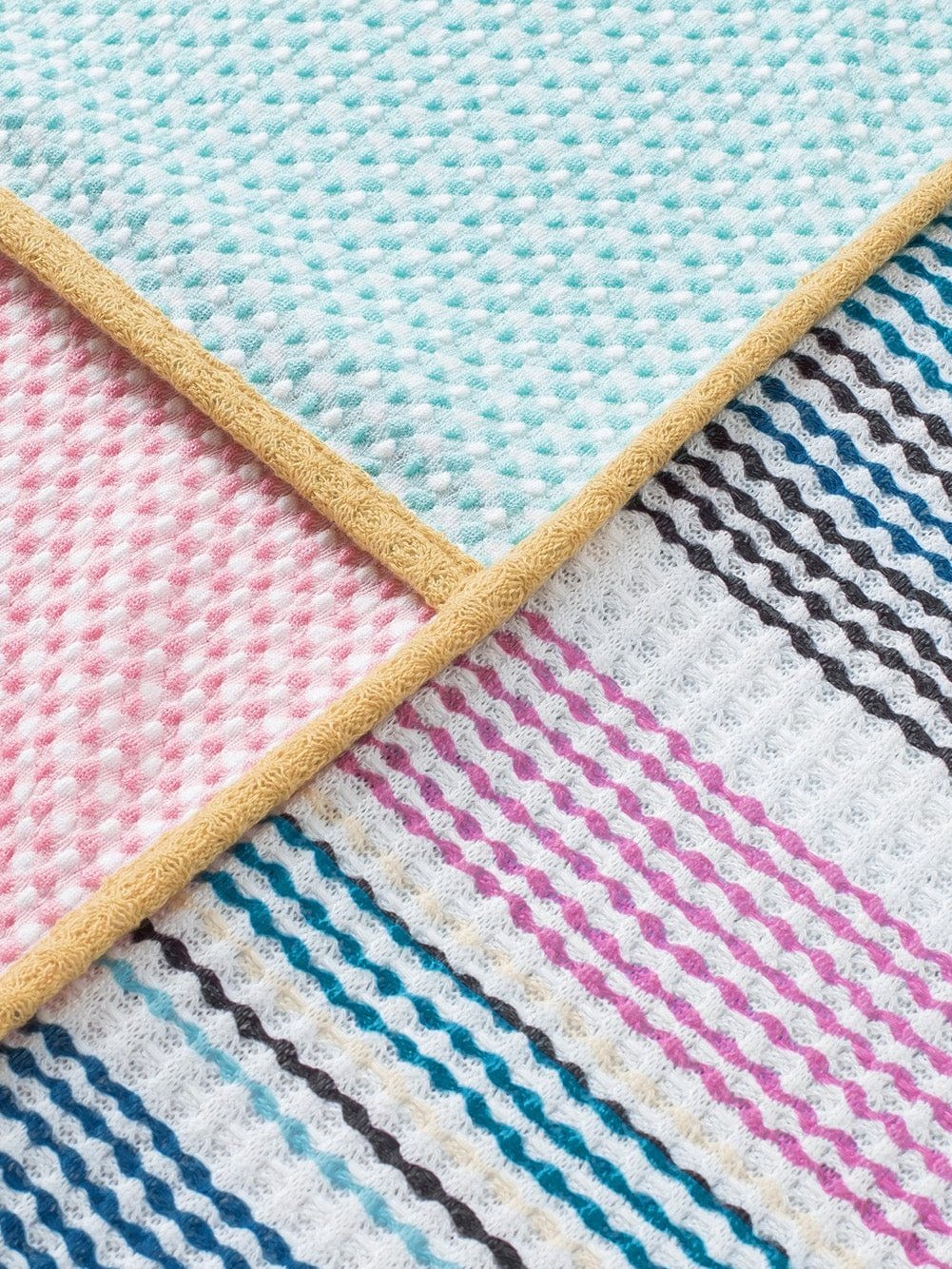 Vibrant Striped Knit A-line Dress with Colorful Patchwork