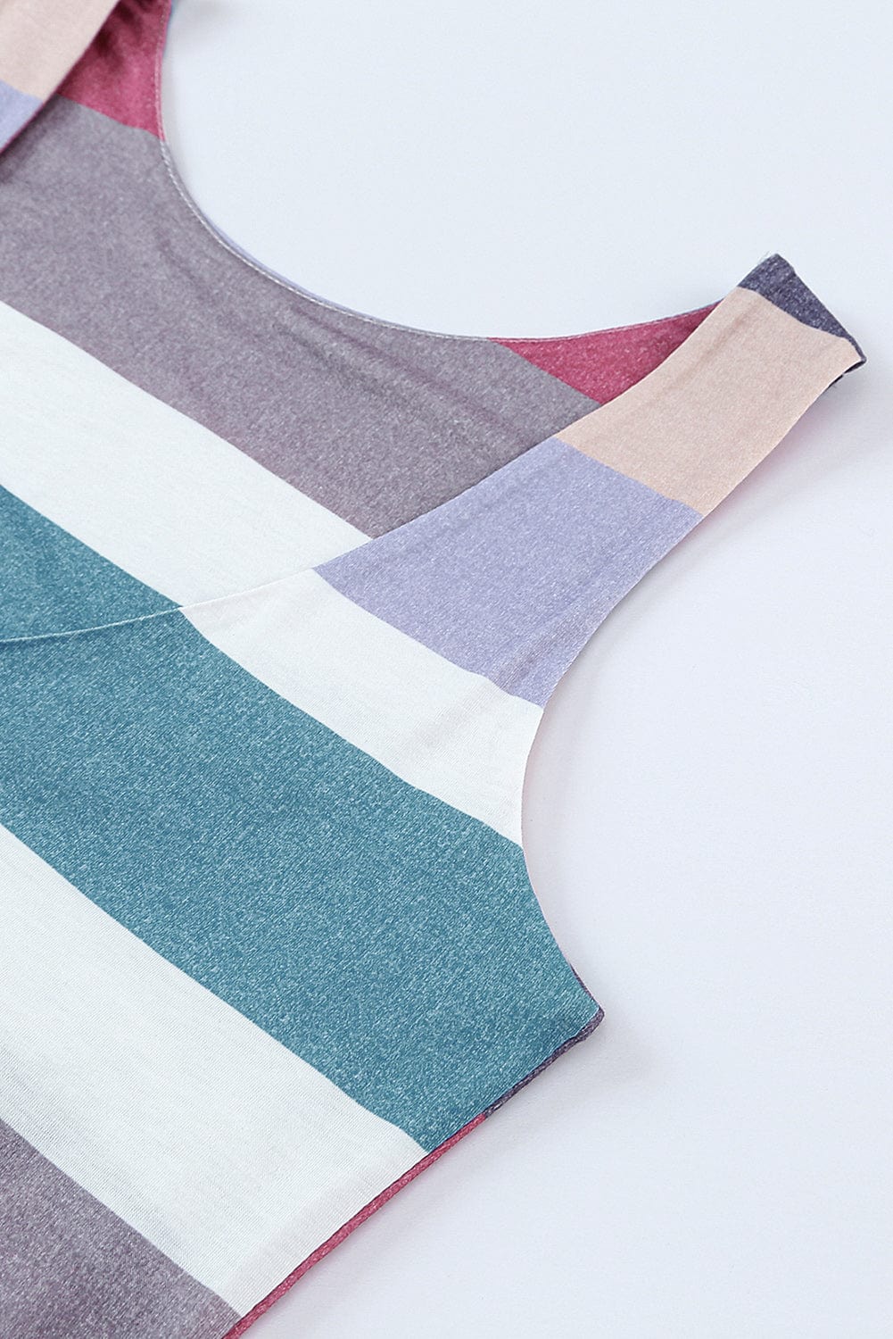 Vibrant Striped Maxi Tank Dress with Side Slits