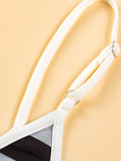 Vibrant Striped Spaghetti Strap Maxi Dress