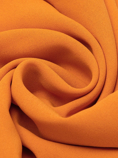 Vibrant Tangerine Boho Woven Neckline Sleeveless Mini Dress