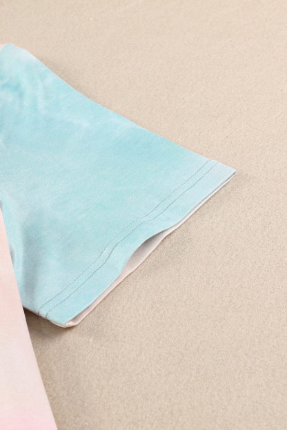 Vibrant Tie Dye Boxy T-Shirt Dress with Side Slits