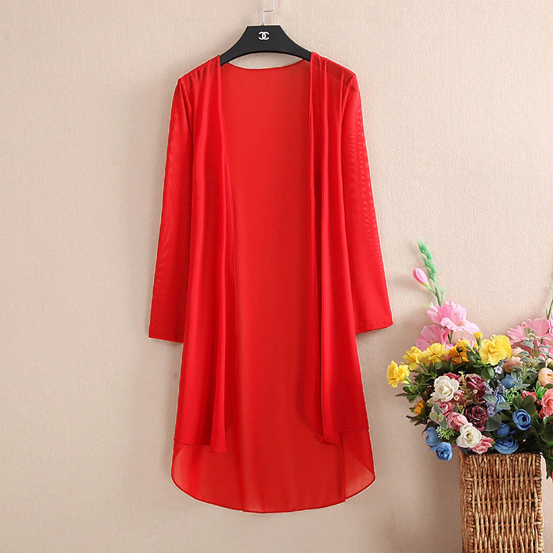 Women's Cardigans Outdoor Street Dailywear Spring Fall Long Cardigans Regular Fit Breathable Lightweight Simple Casual Cardigans Long Sleeve Solid Color Pure Color Slim Fit Black White Wine