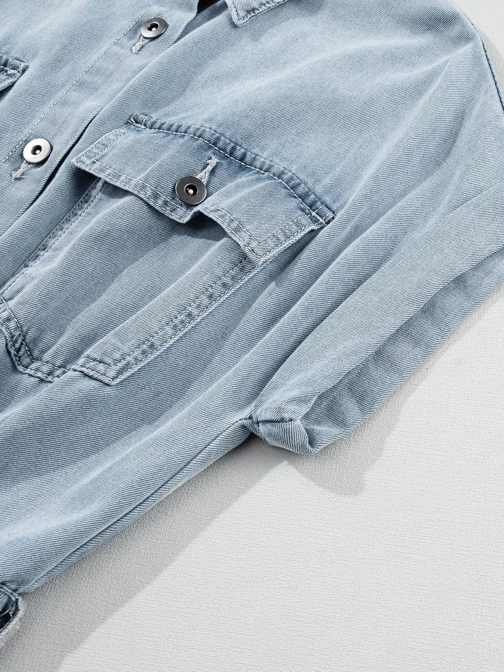 Vintage Beau Blue Denim Dress with Batwing Sleeves and Slit Back