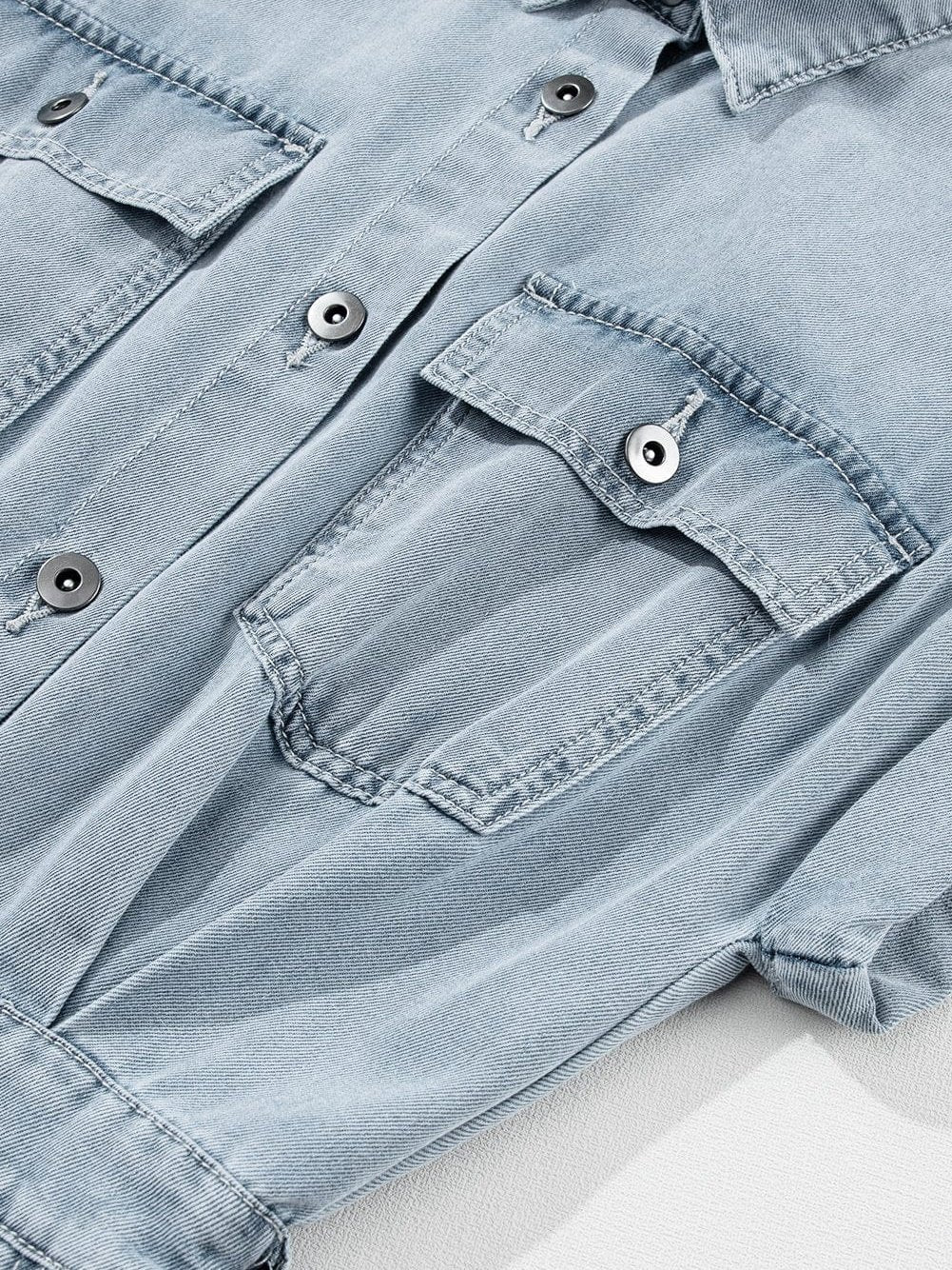 Vintage Beau Blue Denim Dress with Batwing Sleeves and Slit Back