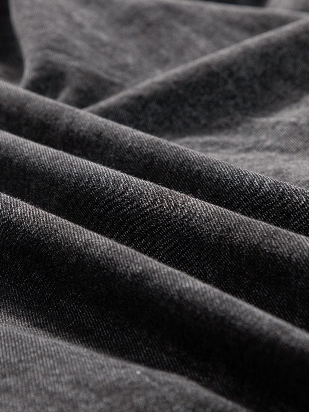 Vintage Black Denim Shirt Dress with Acid Wash Detail