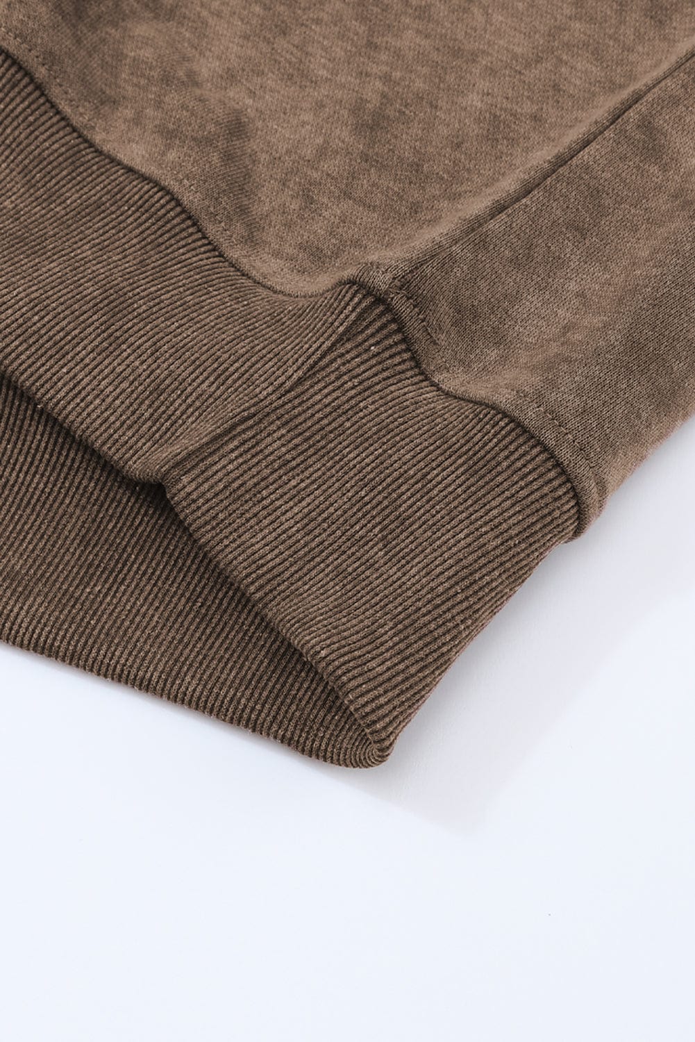 Vintage Brown Drop Shoulder Crew Neck Pullover Sweatshirt