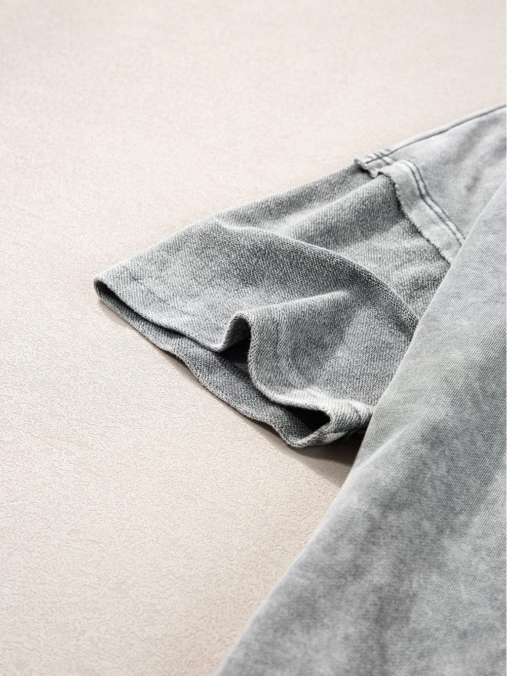 Vintage Mineral Washed Oversized Tee with Exposed Seam Detail