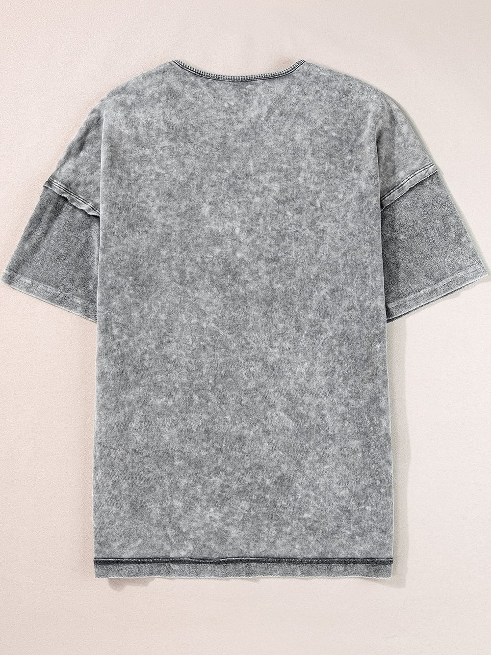 Vintage Mineral Washed Oversized Tee with Exposed Seam Detail