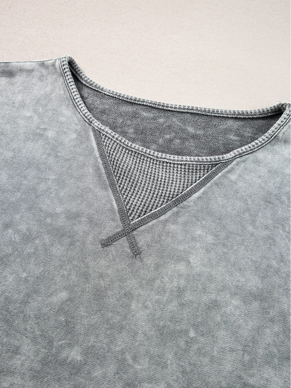Vintage Mineral Washed Oversized Tee with Exposed Seam Detail