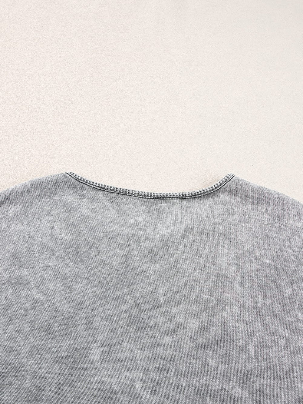 Vintage Mineral Washed Oversized Tee with Exposed Seam Detail