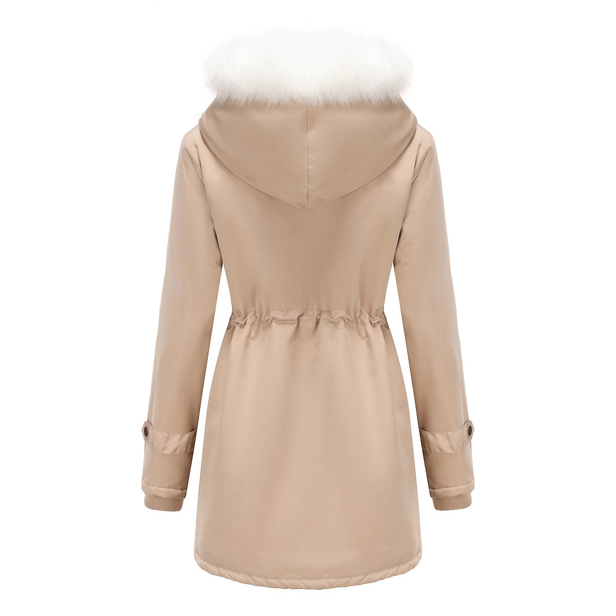 Women's Parka Jacket Hiking Windbreaker Hiking Fleece Jacket Winter Outdoor Thermal Warm Fleece Lining Windproof Winter Jacket Full Length Visible Zipper Fishing Camping / Hiking / Caving Traveling