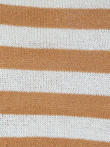 Women's Pullover Sweater Jumper Crew Neck Ribbed Knit Acrylic Patchwork Summer Spring Daily Going out Weekend Stylish Casual Soft Long Sleeve Star Striped Fuchsia Khaki S M L