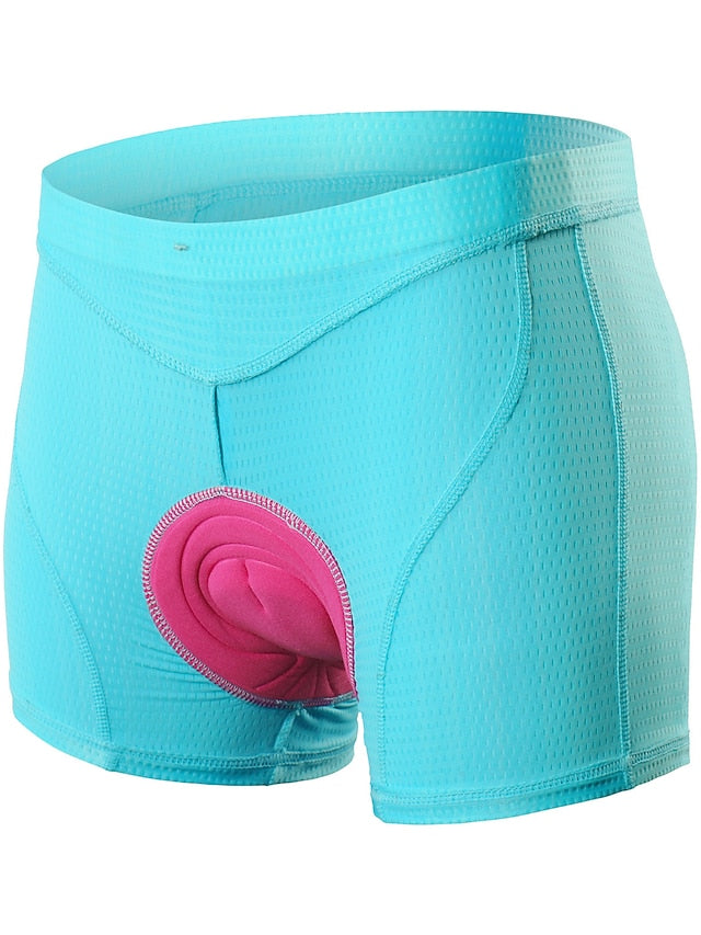Arsuxeo Women's Cycling Under Shorts Cycling Padded Shorts Bike Underwear Shorts Padded Shorts Chamois Bottoms Sports Spandex Purple Fuchsia Blue Mountain Bike MTB Road Bike Cycling Clothing - LuckyFash™