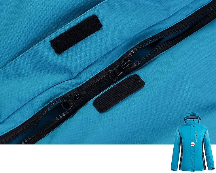 Men's Women's Hoodie Jacket Ski Jacket Outdoor Winter Thermal Warm Adjustable Waterproof Windproof Detachable Hood Windbreaker Winter Jacket for Skiing Camping / Hiking Snowboarding Ski