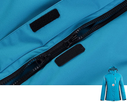 Men's Women's Hoodie Jacket Ski Jacket Outdoor Winter Thermal Warm Adjustable Waterproof Windproof Detachable Hood Windbreaker Winter Jacket for Skiing Camping / Hiking Snowboarding Ski