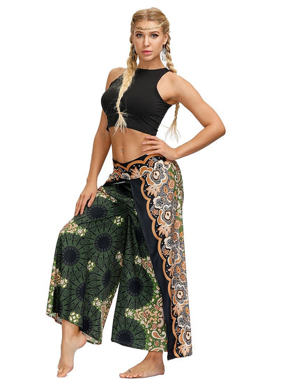 Harem Pants Hippie Pants Pump Yoga Pants Boho Smocked Waist with Pockets Leisure Elastic Waistband - LuckyFash™