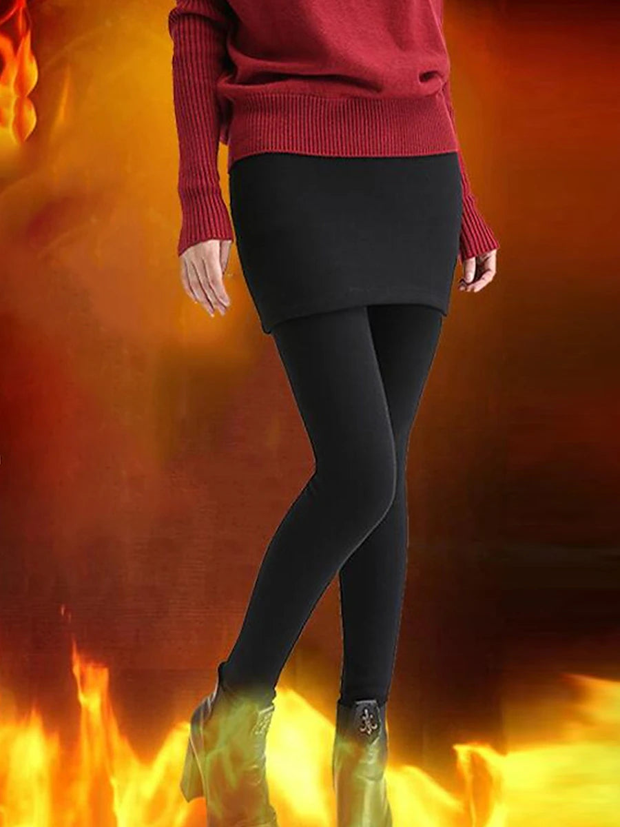 Women's Leggings Cotton Plain Light Gray Dark-Gray Fashion High Waist Full Length Outdoor Street Fall Winter