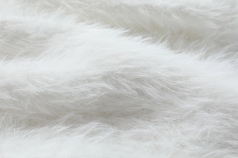 Women's Cardigan Sweater Crew Neck Ribbed Knit Polyester Imitation Mink Faux Fur Trim Fall Winter Daily Going out Weekend Stylish Casual Soft Long Sleeve Solid Color Black White Pink One-Size